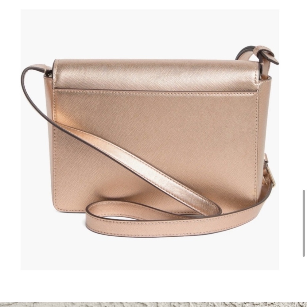 Kate Spade Gold Crossbody Bag with Flap Closure - Picture 12 of 16